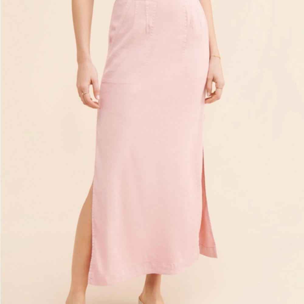 side slit midi skirt size Medium office workwear chic - Picture 5 of 8